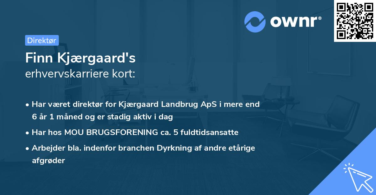 Finn Kjærgaard's erhvervskarriere kort