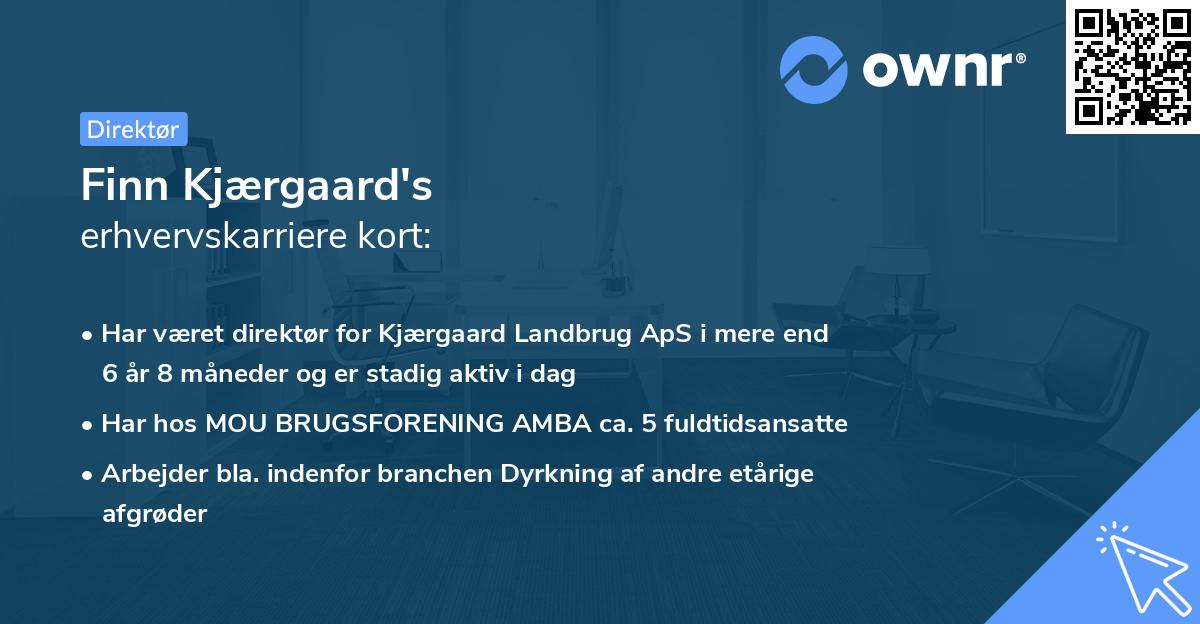 Finn Kjærgaard's erhvervskarriere kort