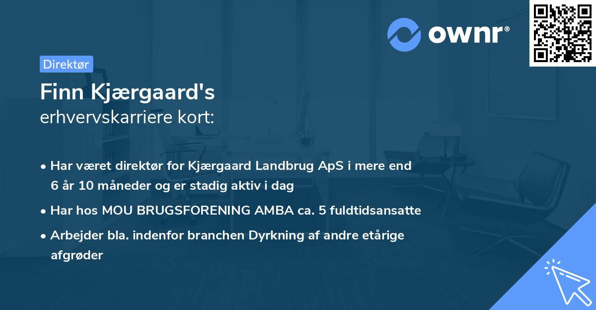 Finn Kjærgaard's erhvervskarriere kort