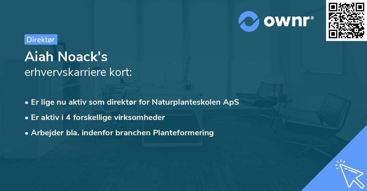 Aiah Noack's erhvervskarriere kort