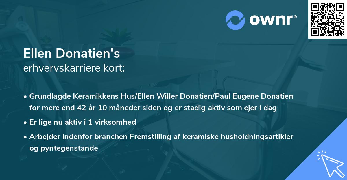 Ellen Donatien's erhvervskarriere kort