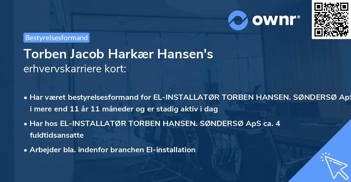 Torben Jacob Harkær Hansen's erhvervskarriere kort