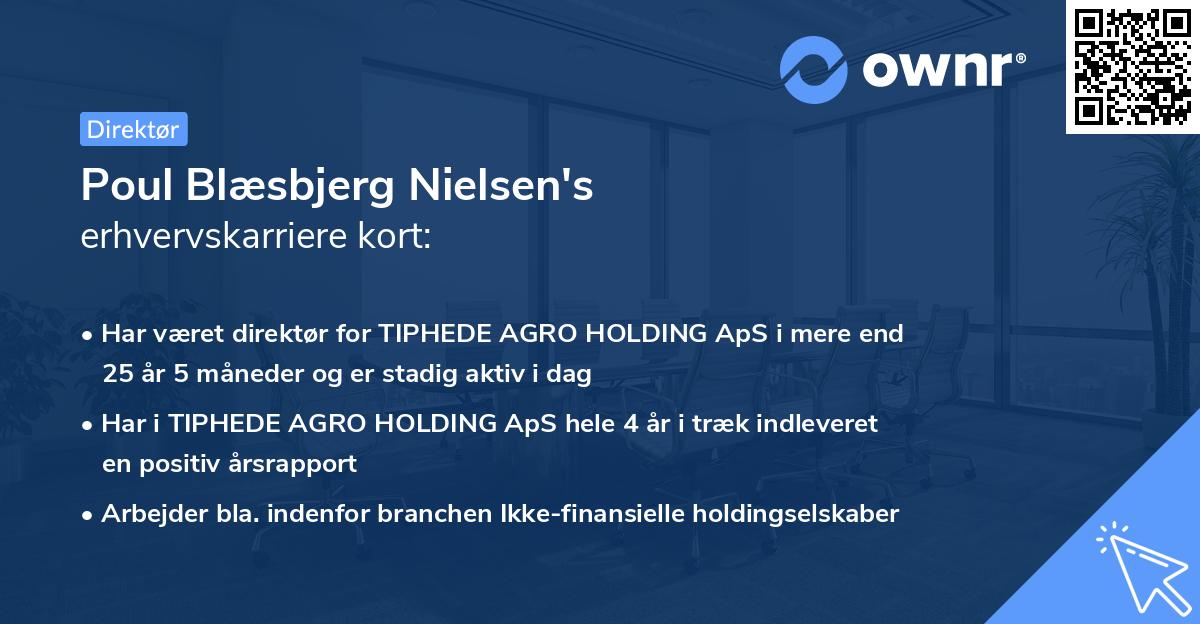 Poul Blæsbjerg Nielsen's erhvervskarriere kort