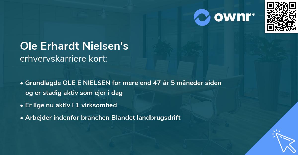 Ole Erhardt Nielsen's erhvervskarriere kort