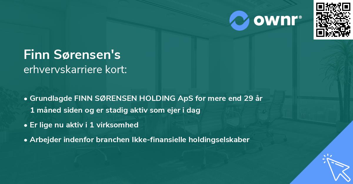 Finn Sørensen's erhvervskarriere kort