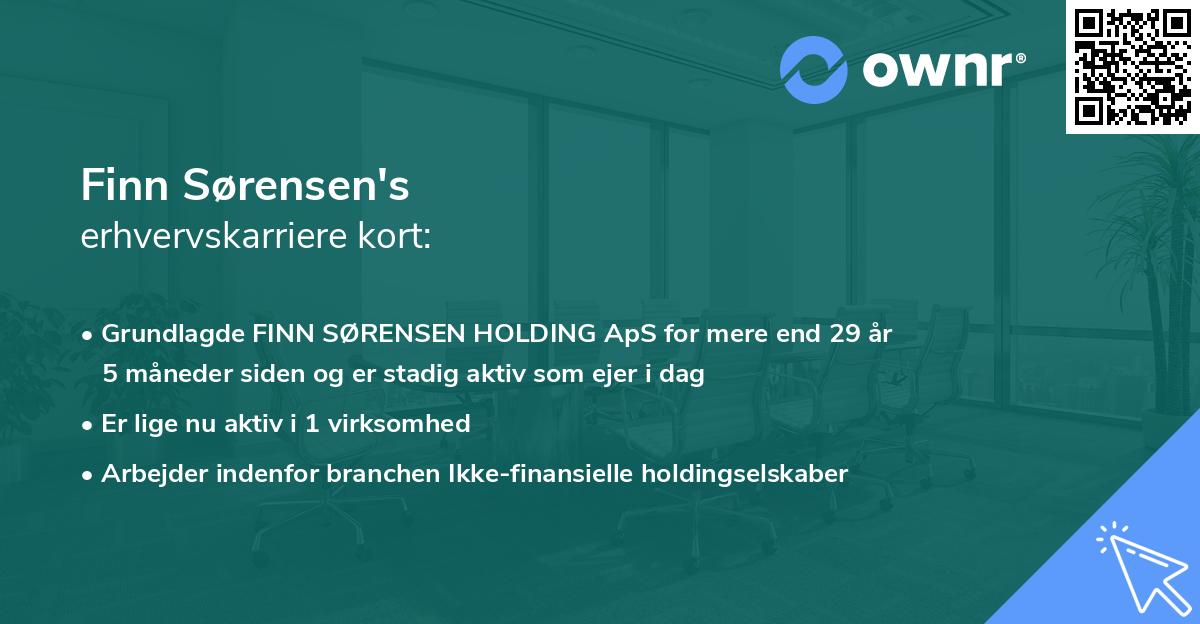 Finn Sørensen's erhvervskarriere kort