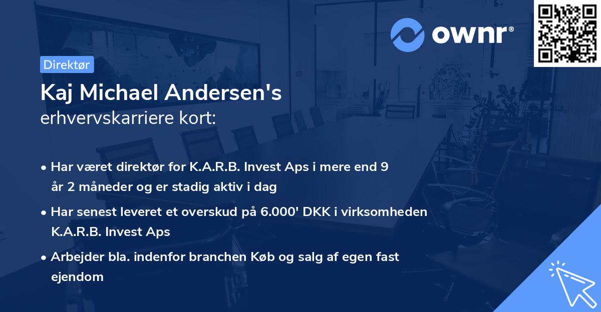 Kaj Michael Andersen's erhvervskarriere kort