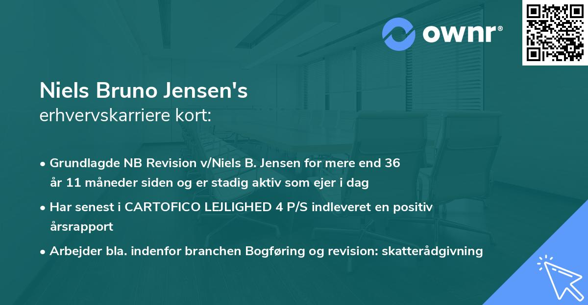 Niels Bruno Jensen's erhvervskarriere kort