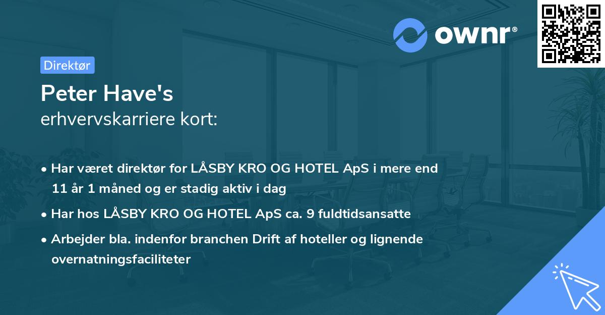 Peter Have's erhvervskarriere kort