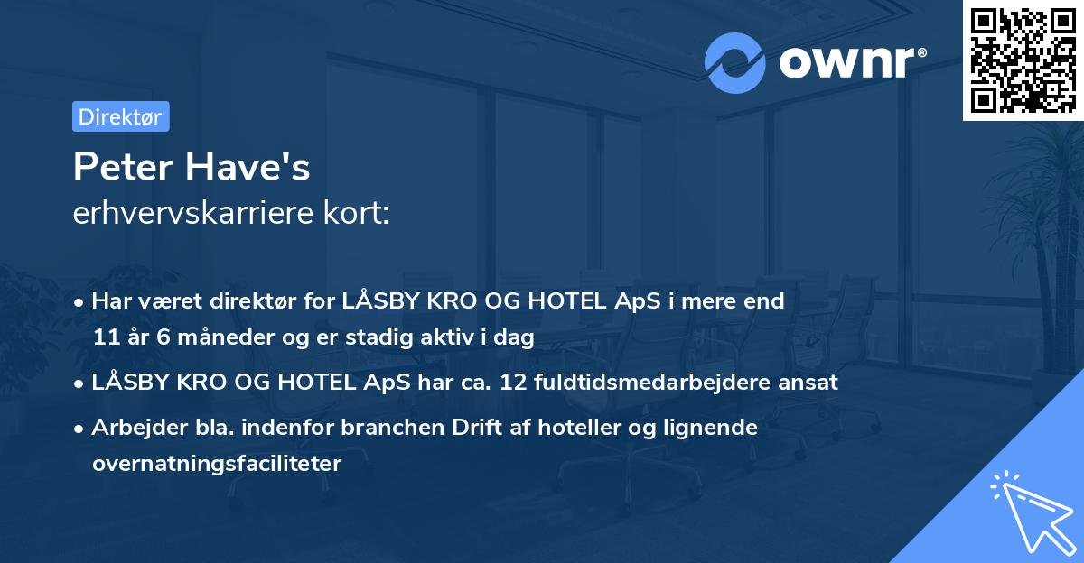 Peter Have's erhvervskarriere kort