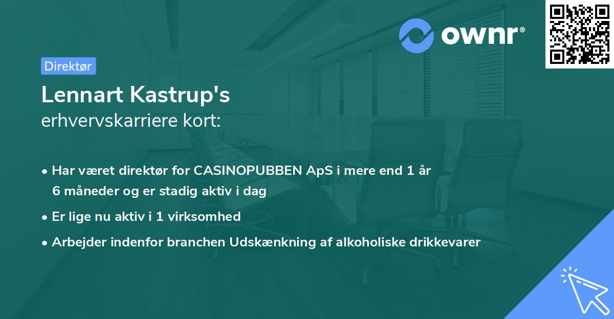 Lennart Kastrup's erhvervskarriere kort