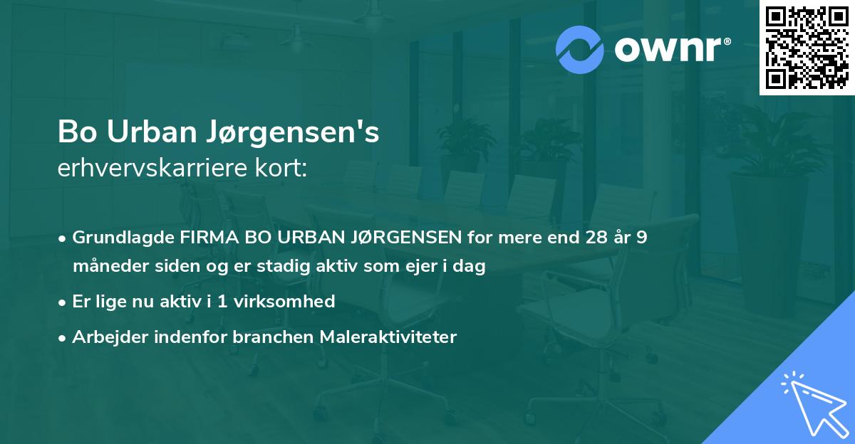 Bo Urban Jørgensen's erhvervskarriere kort