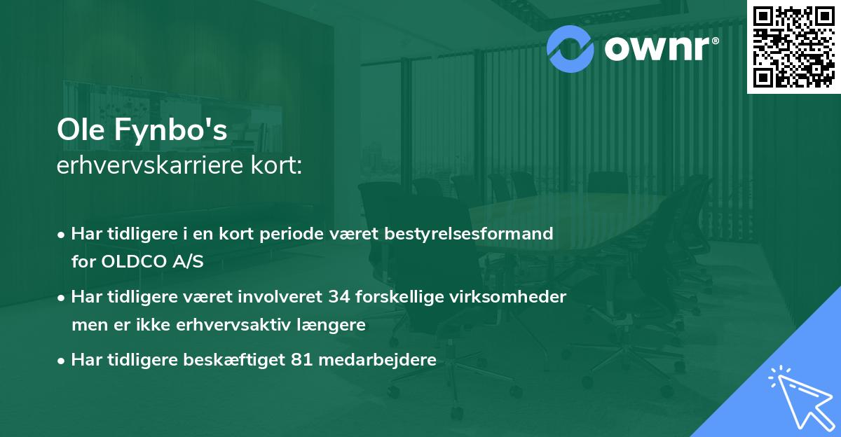 Ole Fynbo's erhvervskarriere kort