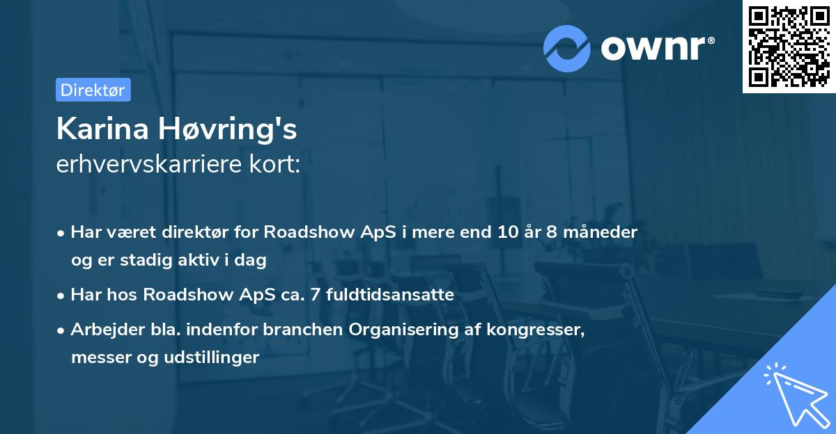 Karina Høvring's erhvervskarriere kort