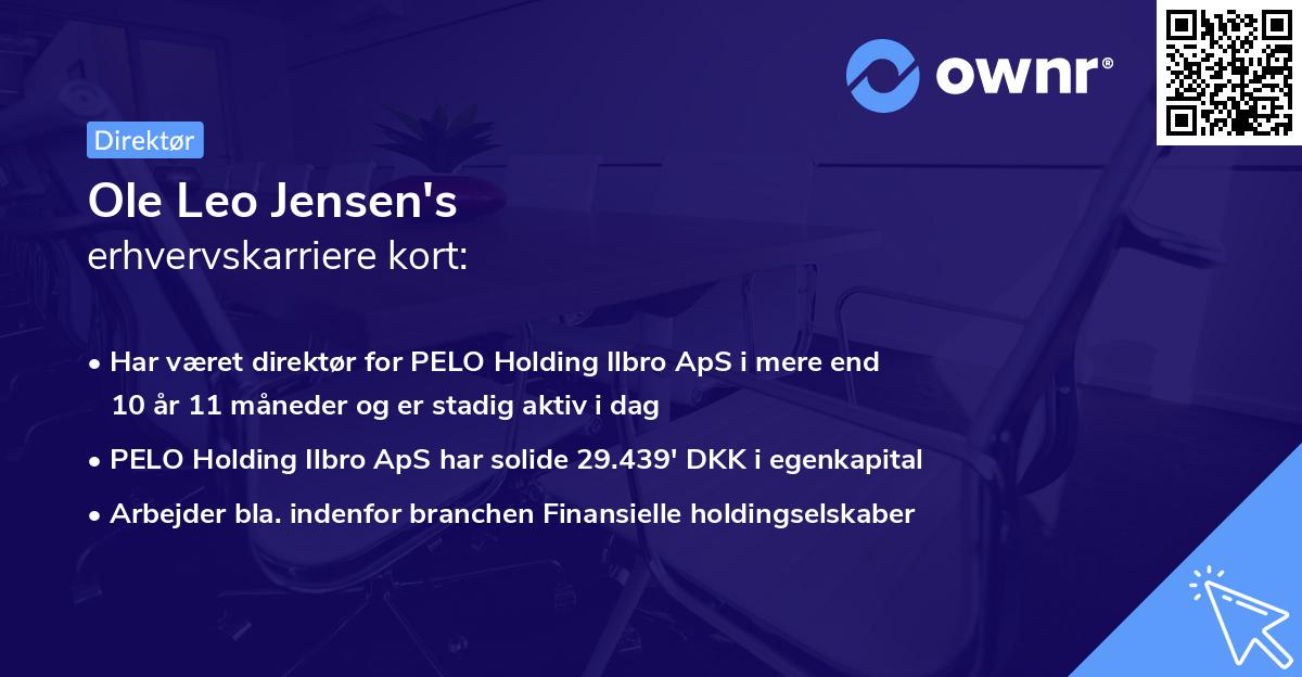Ole Leo Jensen's erhvervskarriere kort
