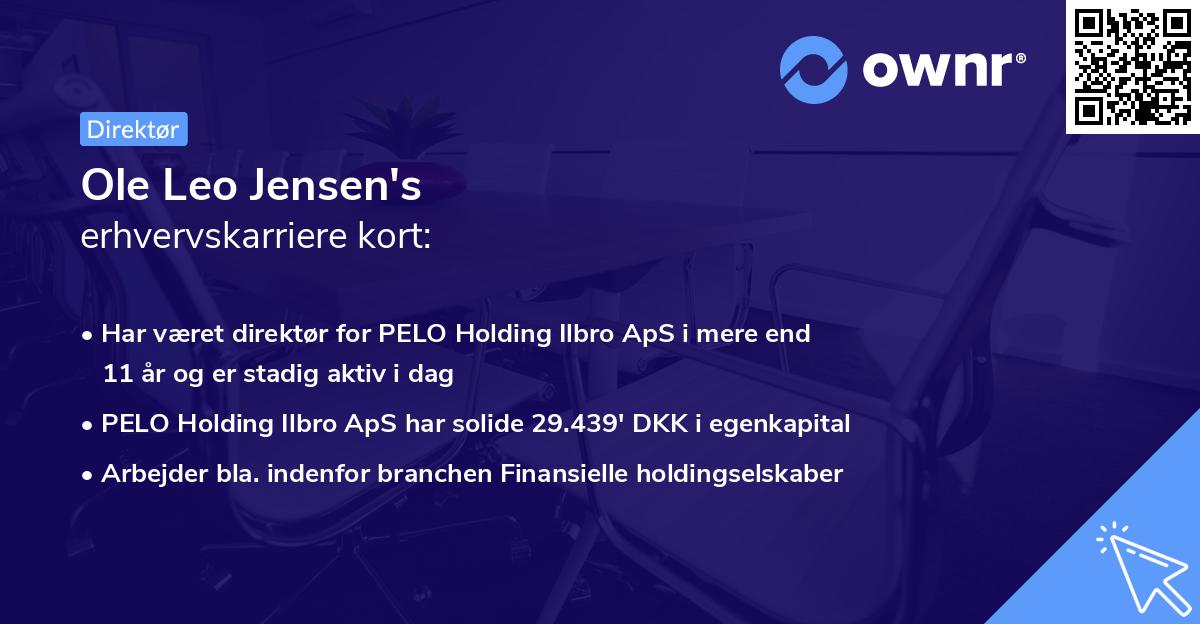 Ole Leo Jensen's erhvervskarriere kort