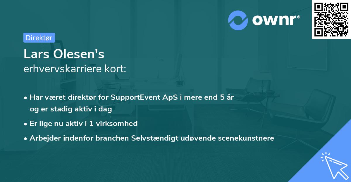Lars Olesen's erhvervskarriere kort