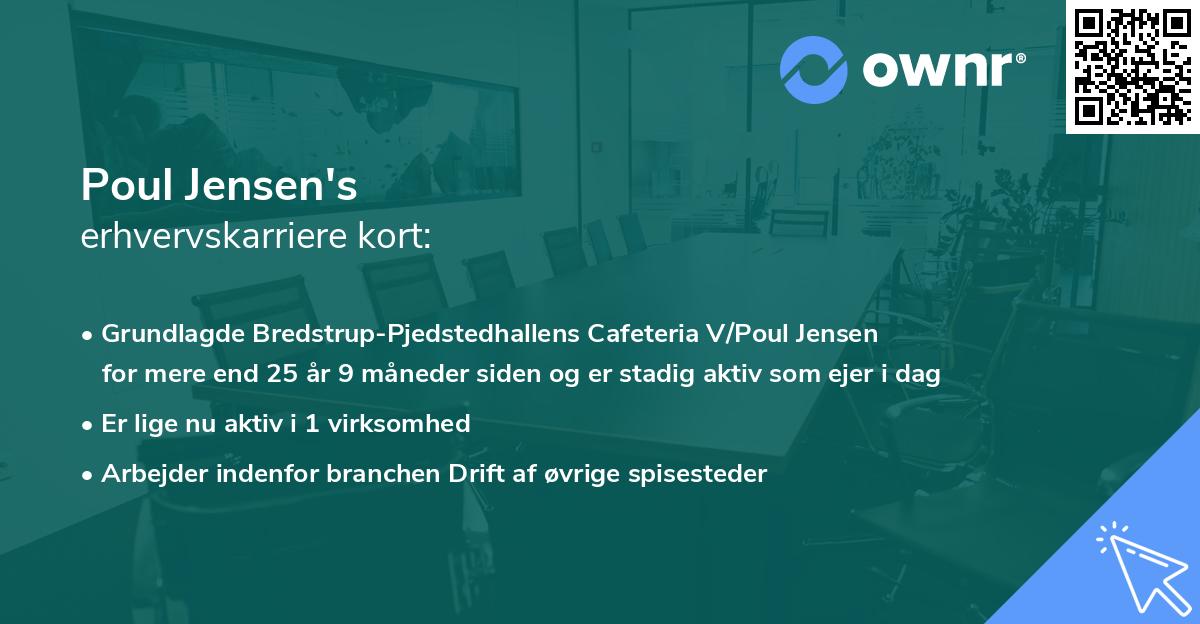 Poul Jensen's erhvervskarriere kort