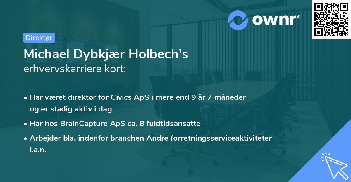 Michael Dybkjær Holbech's erhvervskarriere kort