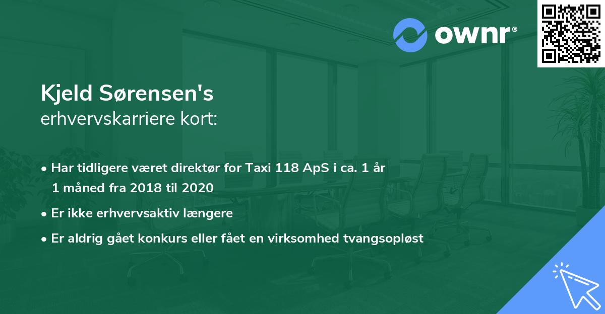 Kjeld Sørensen's erhvervskarriere kort