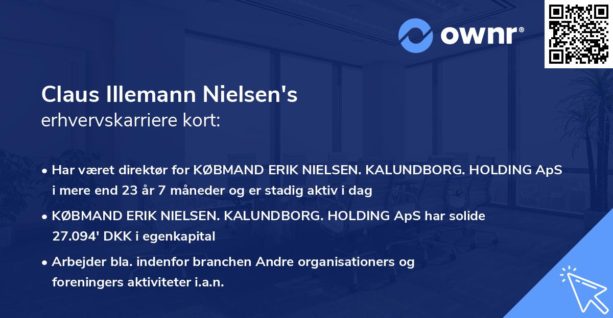 Claus Illemann Nielsen's erhvervskarriere kort