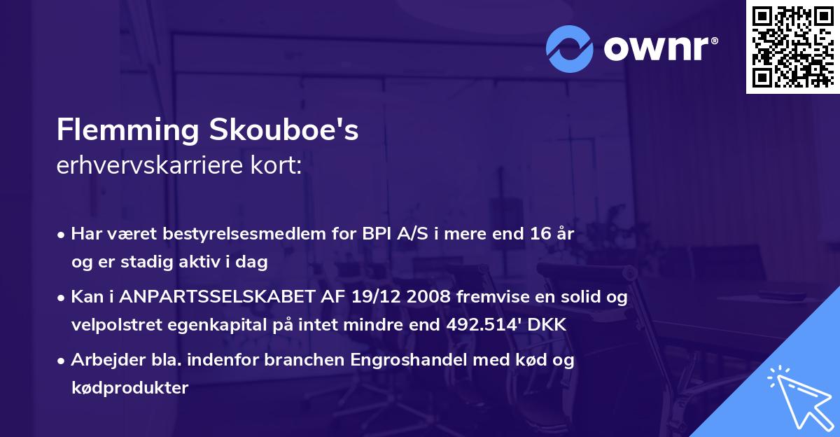 Flemming Skouboe's erhvervskarriere kort