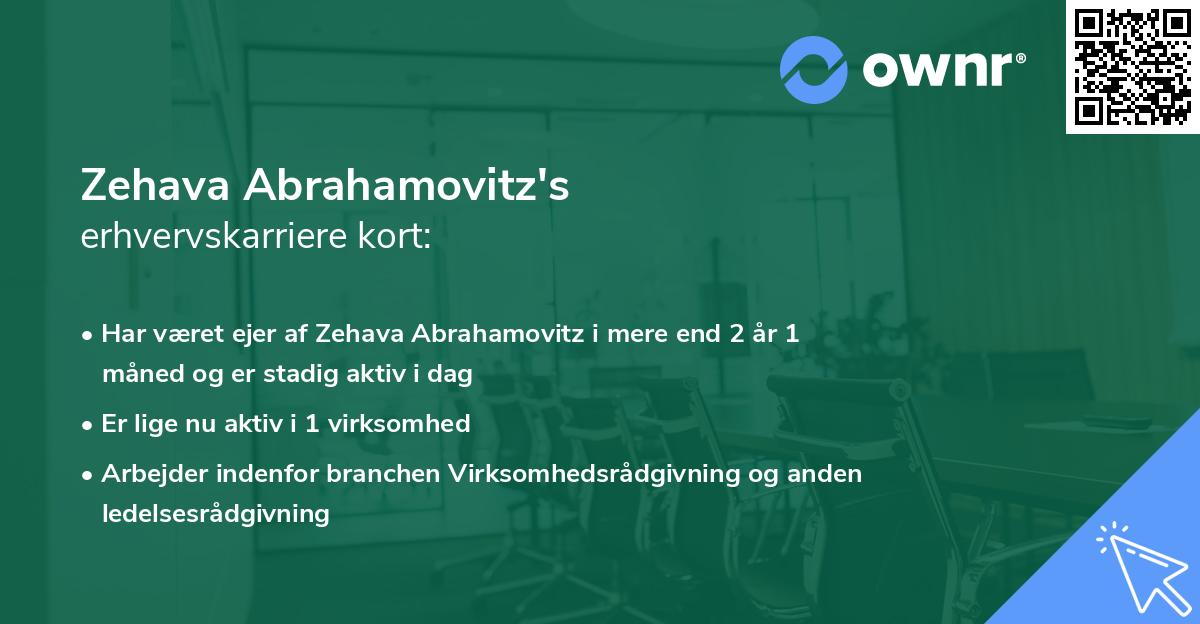 Zehava Abrahamovitz's erhvervskarriere kort