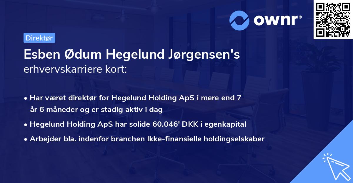 Esben Ødum Hegelund Jørgensen's erhvervskarriere kort