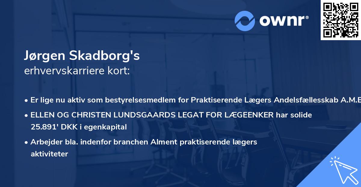 Jørgen Skadborg's erhvervskarriere kort