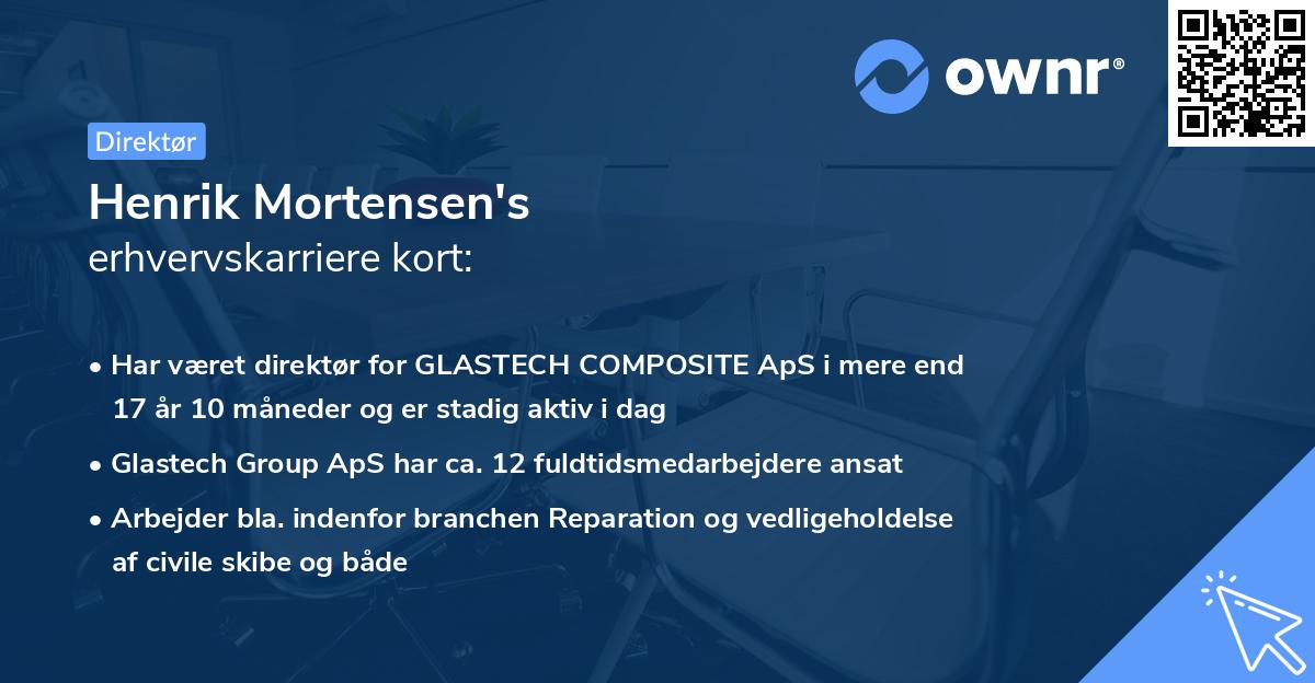 Henrik Mortensen's erhvervskarriere kort