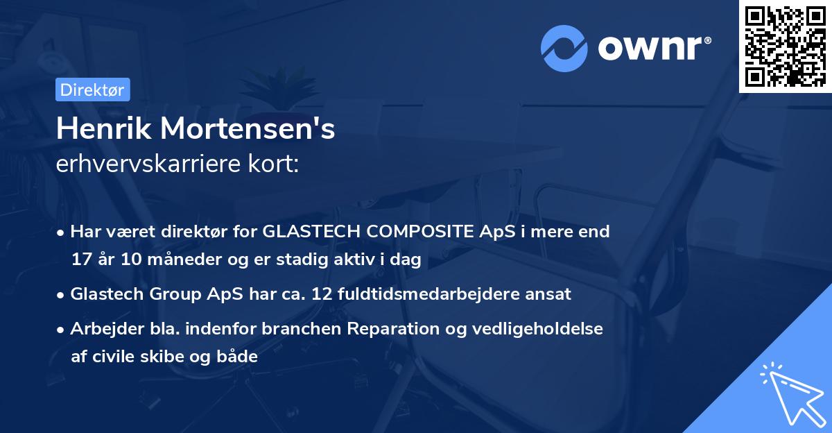 Henrik Mortensen's erhvervskarriere kort