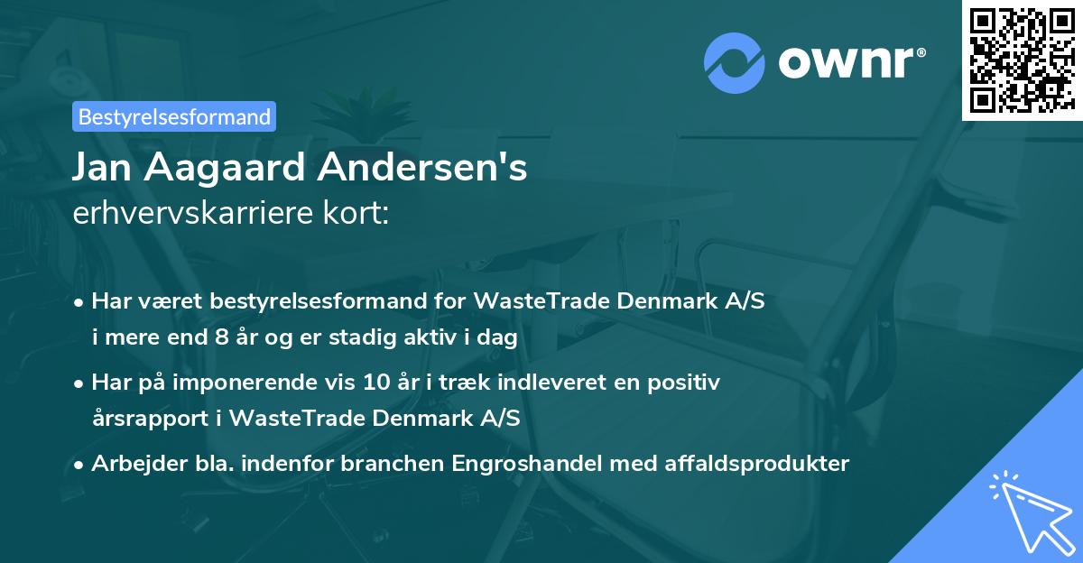 Jan Aagaard Andersen's erhvervskarriere kort