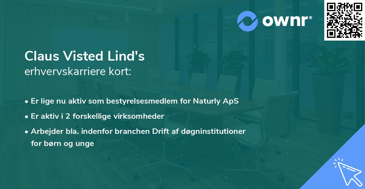 Claus Visted Lind's erhvervskarriere kort