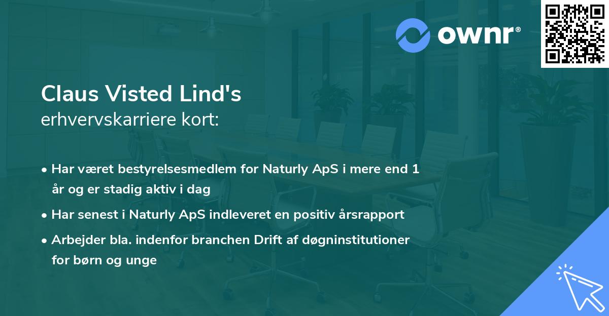 Claus Visted Lind's erhvervskarriere kort