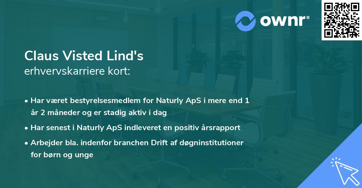 Claus Visted Lind's erhvervskarriere kort
