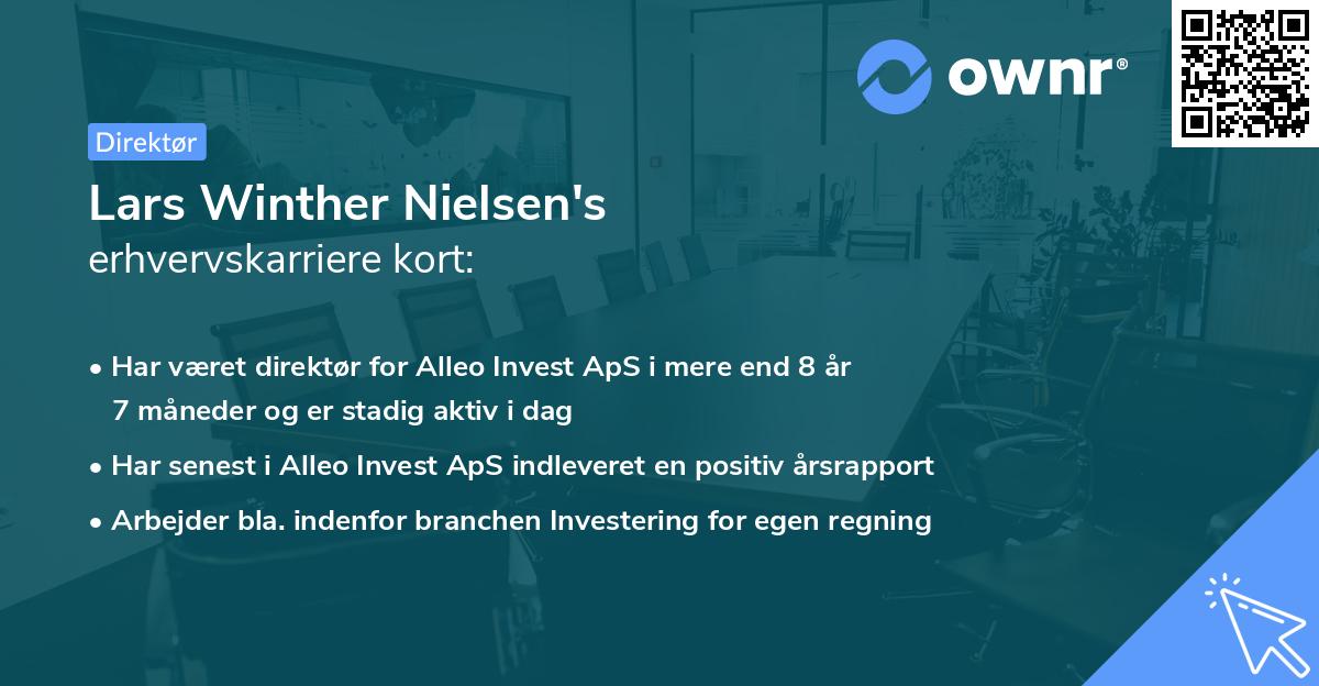 Lars Winther Nielsen's erhvervskarriere kort