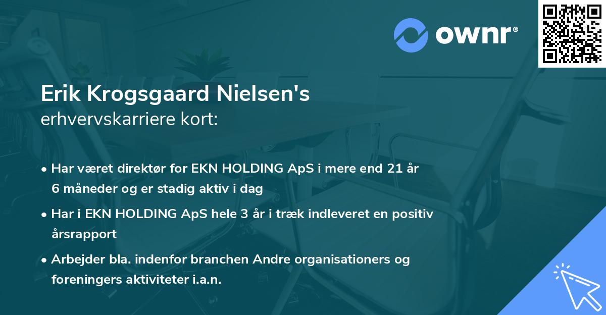 Erik Krogsgaard Nielsen's erhvervskarriere kort