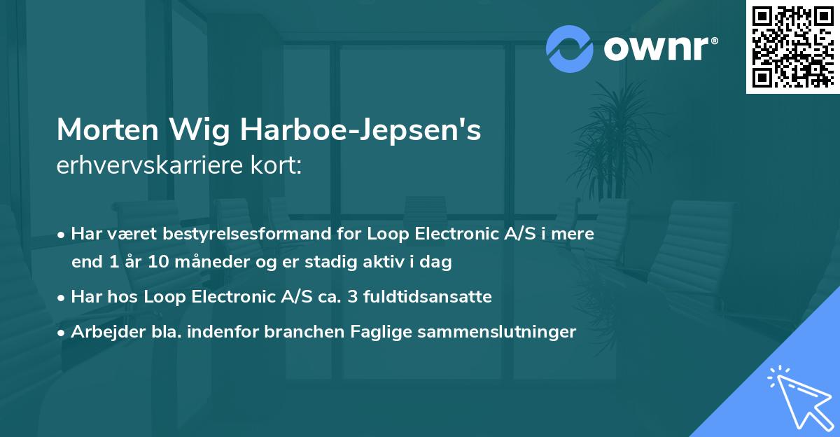 Morten Wig Harboe-Jepsen's erhvervskarriere kort