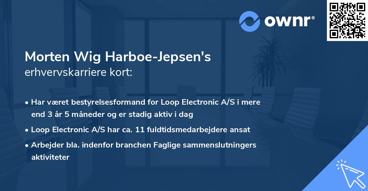 Morten Wig Harboe-Jepsen's erhvervskarriere kort