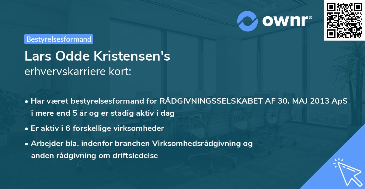 Lars Odde Kristensen's erhvervskarriere kort