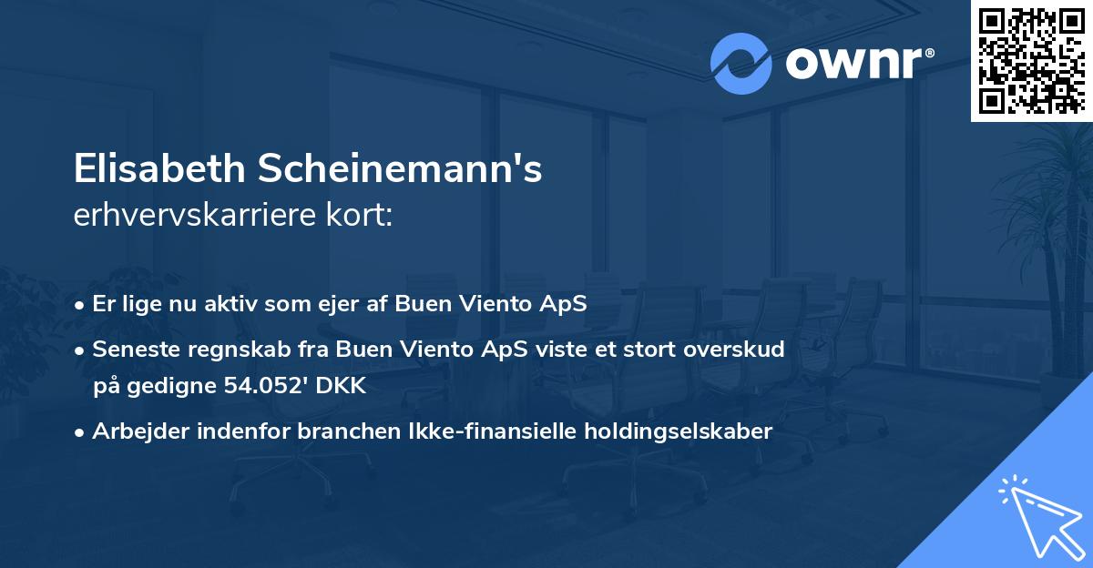 Elisabeth Scheinemann's erhvervskarriere kort