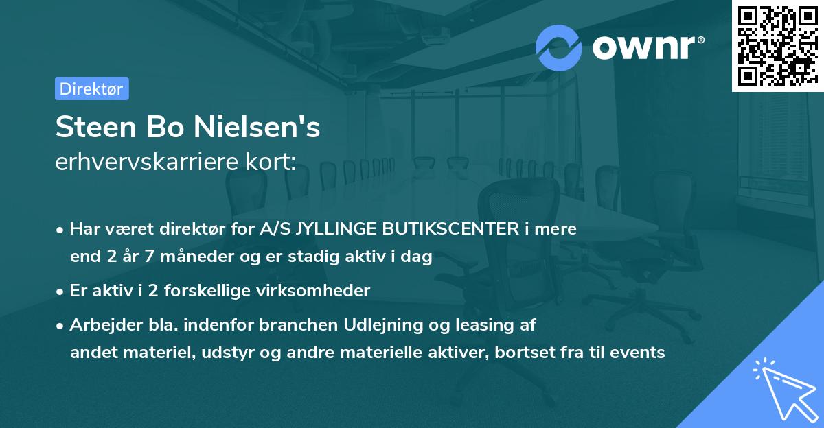Steen Bo Nielsen's erhvervskarriere kort