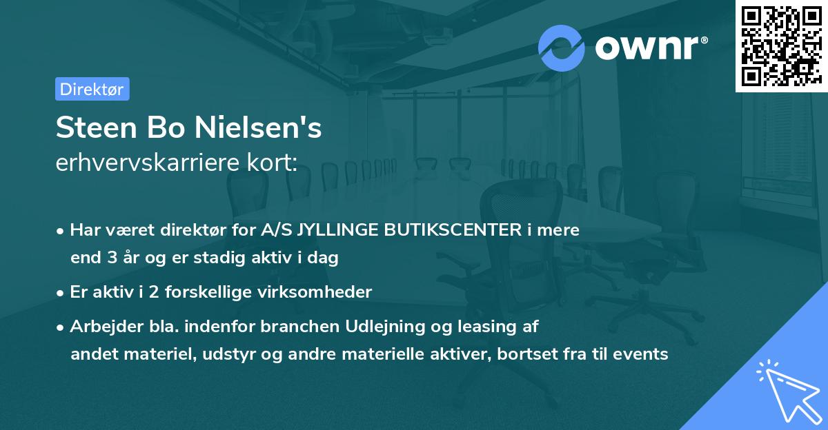 Steen Bo Nielsen's erhvervskarriere kort