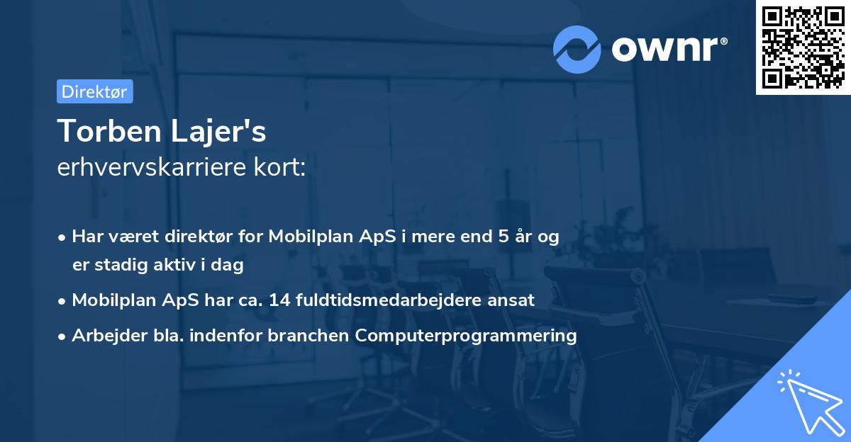 Torben Lajer's erhvervskarriere kort