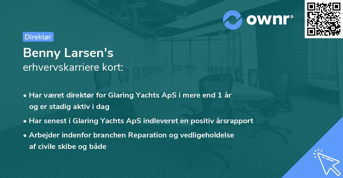 Benny Larsen's erhvervskarriere kort
