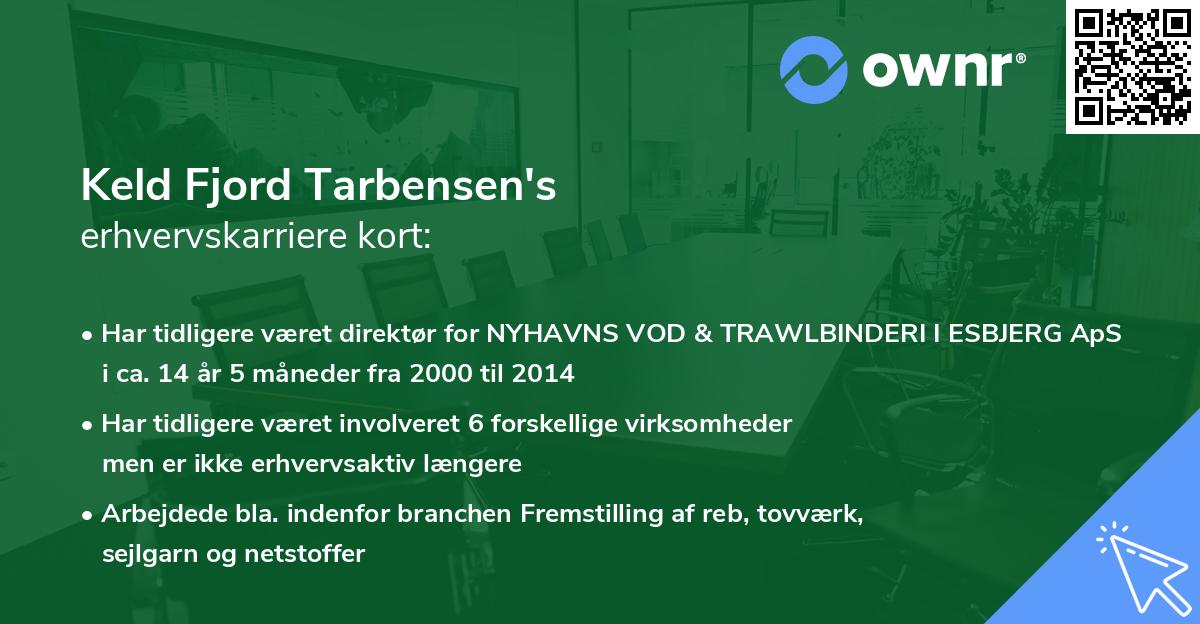 Keld Fjord Tarbensen's erhvervskarriere kort