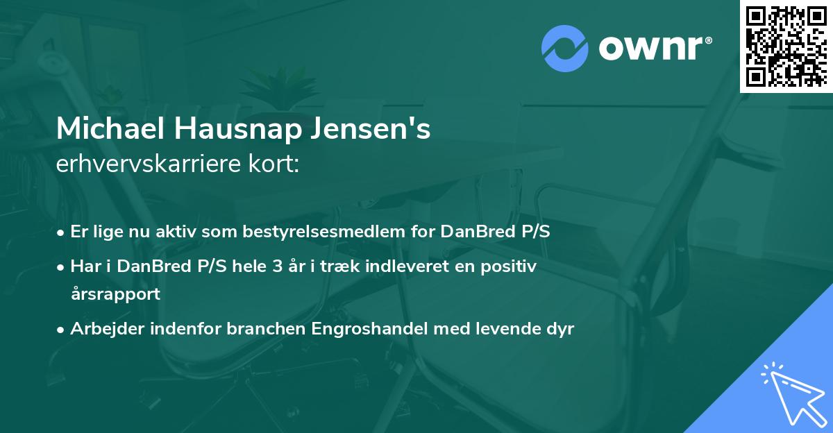 Michael Hausnap Jensen's erhvervskarriere kort