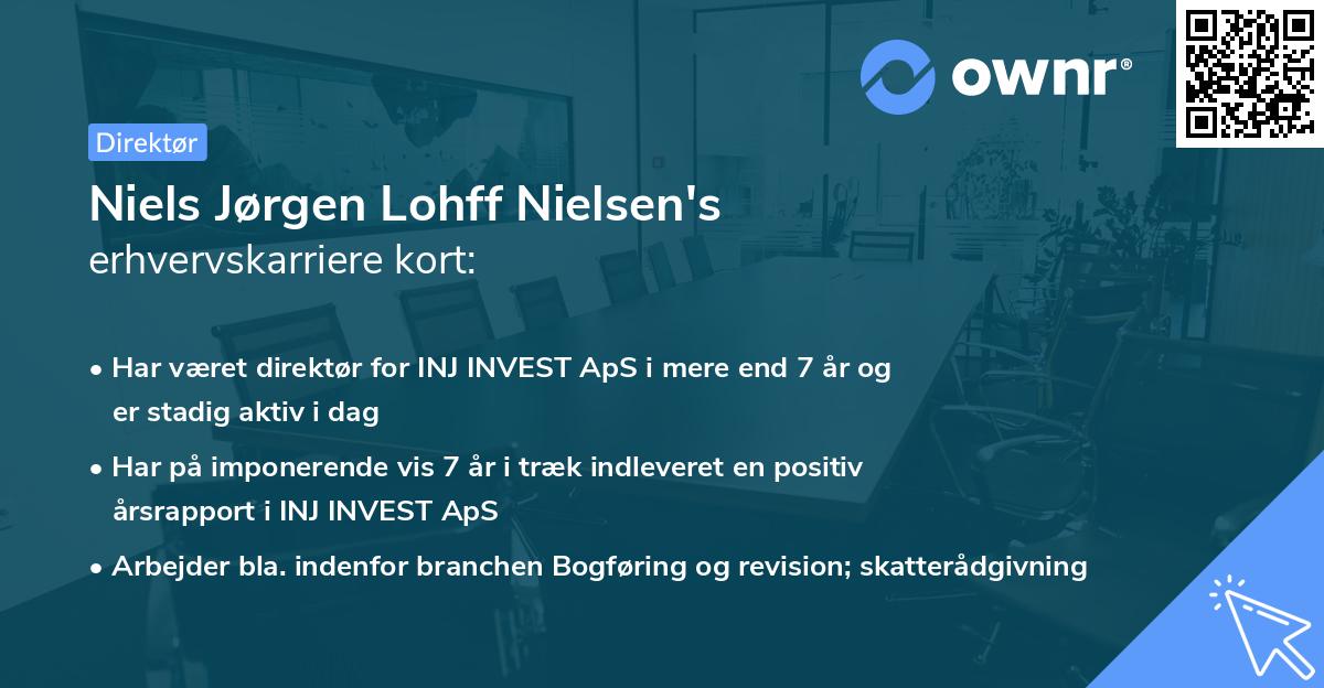 Niels Jørgen Lohff Nielsen's erhvervskarriere kort