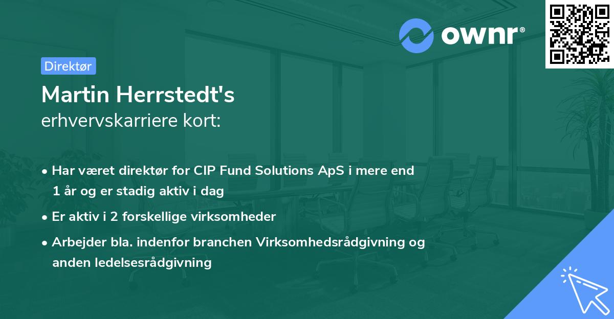 Martin Herrstedt's erhvervskarriere kort