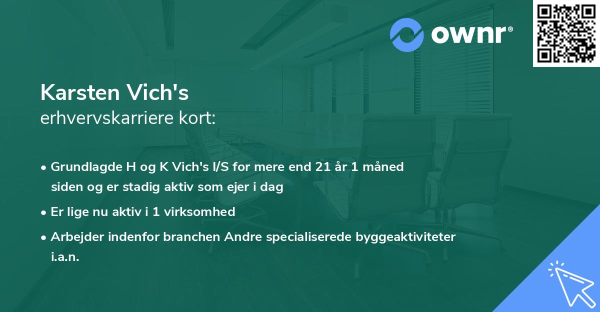 Karsten Vich's erhvervskarriere kort